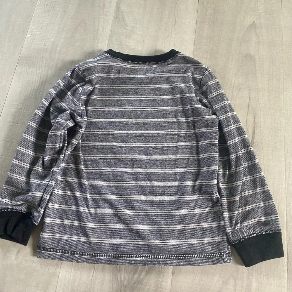Wounderkids Striped Gray Kids Shirt with Colorful Print size 5T
